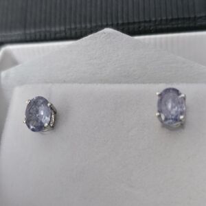 Elegant 2ct Natural Tanzanite Stud Earrings